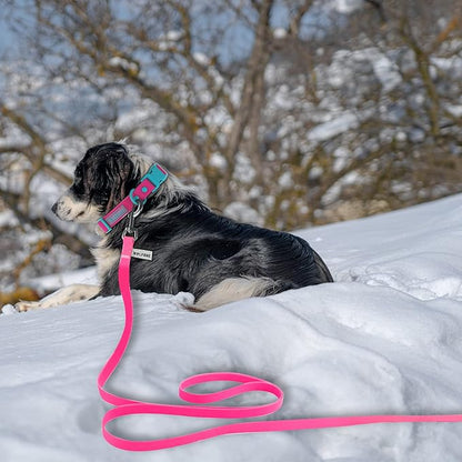 Wolfone 5ft Pink Long Leash - Waterproof Training Dog Leash for Recall, Swimming, Camping, Beach, Hunting, Walking
