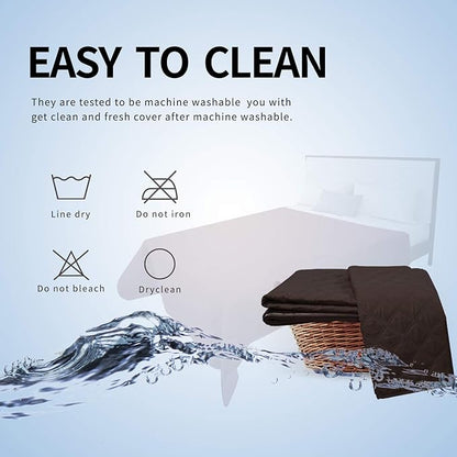 Easy-Going 100% Waterproof Dog Bed Cover, Non-Slip Pet Blanket for Furniture, Washable Couch Cover, Repleasement Sofa Cover (96x82 in, Chocolate)