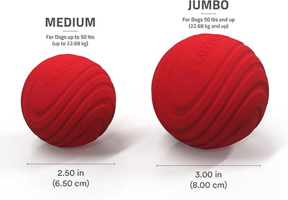 Playology Dog Toys | Dual Layer Ball Durable Chew Toy for Aggressive Chewers | Medium Beef Scented Toy - Easy to Clean and Made from Non Toxic Materials