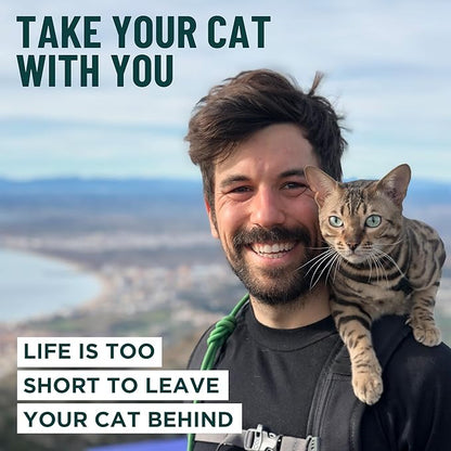 Houdini™ Escape Proof Cat Harness and Leash Set by OutdoorBengal – Turquoise, Large Cat Harness for Walking Big Cats