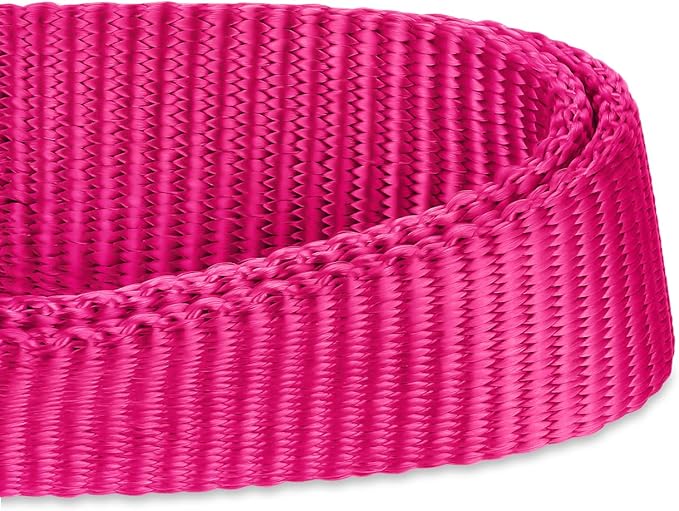 Hyhug Medium Dog Collar:Heavy-Duty Quick-Release Nylon Buckle, Adjustable & Durable, Cute Dog Collar (Medium, Rose Red)