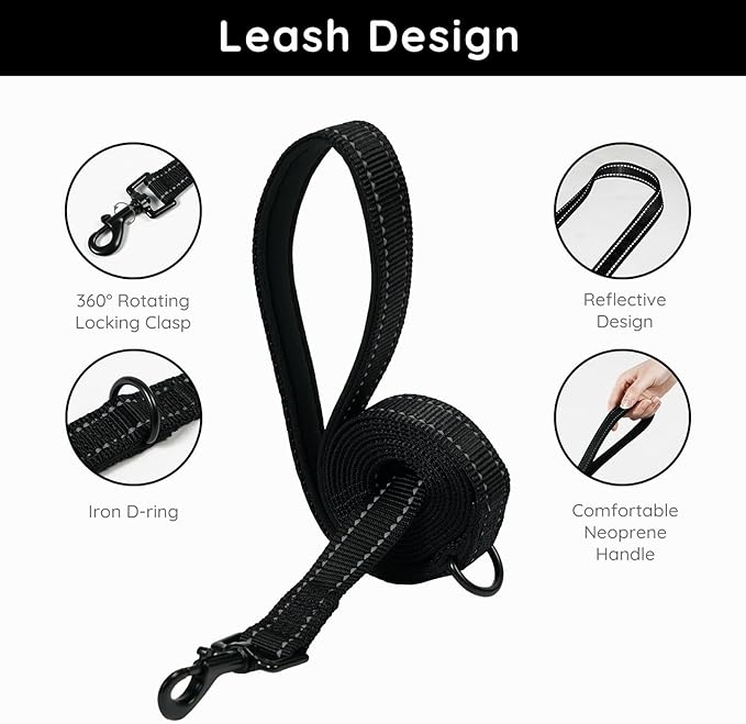 BELLA & PAL Step in Vest Harness for Small and Medium Dogs, No Pull Small Dog Harness with Leash Set, Comfortable Air Mesh Dog Vest Harness with Reflective Strip (Deep Black, M)