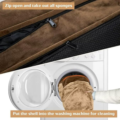 Comfort Expression Orthopedic Dog Bed for Extra Large Dogs 53x42 Inch, Waterproof Supportive Egg Crate Foam XXL Pet Bed with Removable Bolsters, Dog Couch with Washable Cover & Non-Slip Bottom, Brown