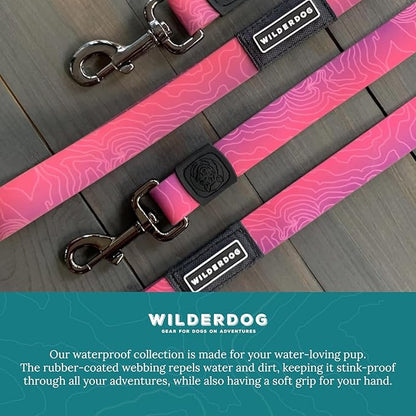 Wilderdog Waterproof Dog Leash - Repels Water & Dirt - Plum