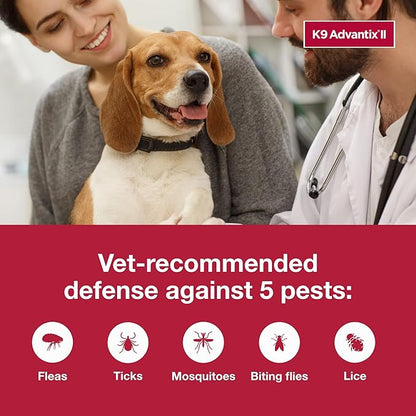K9 Advantix II Small Dog Vet-Recommended Flea, Tick & Mosquito Treatment & Prevention | Dogs 4-10 lbs. | 6-Mo Supply (Pack of 2)