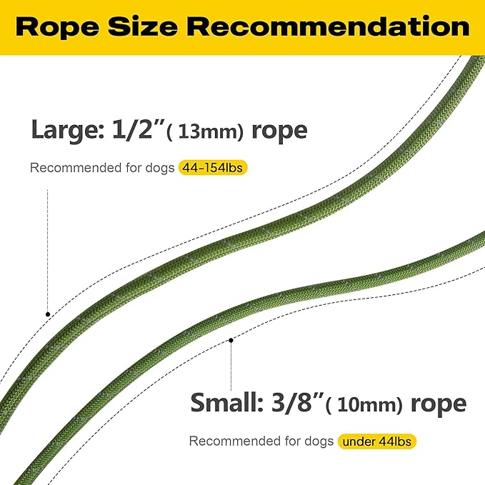 Fida Durable Slip Lead Dog Leash, 6 FT x 3/8" Heavy Duty Dog Loop Leash, Comfortable Strong Rope Slip Leash for Small Dogs and Puppies, No Pull Pet Training Leash with Highly Reflective(3/8", Green)