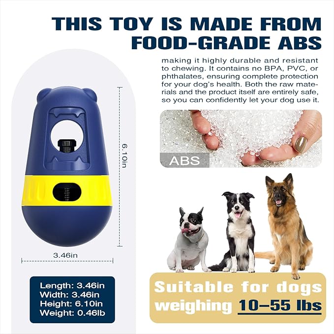 KADTC 2 in 1 Dog Bully Stick Holder & Treat Dispenser Toy - Food Dispenser Ball for Medium/Small Breed Dogs