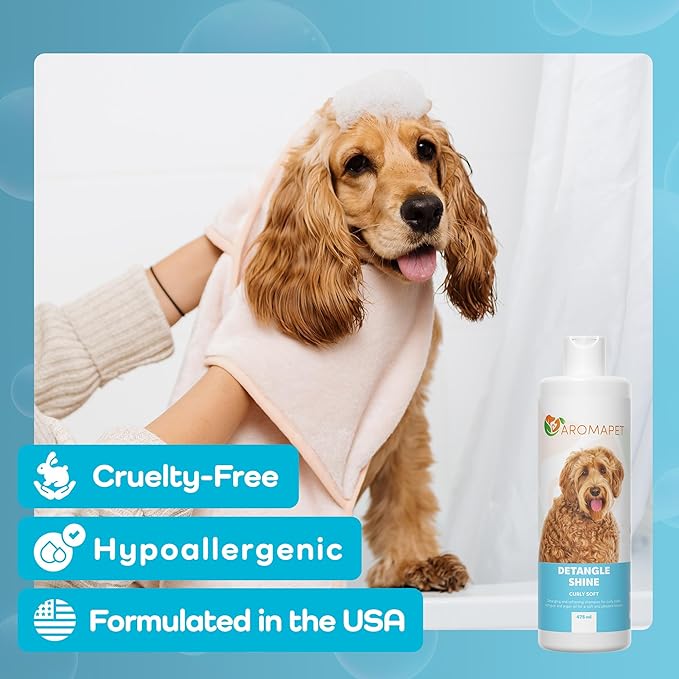 Sensitive Care -Tangle-Free-Silky Shine Softening and detangling Shampoo, Delicate Coat Clean & Odor Control Shampoo – Advanced Shine Formula for Dogs (Doodle & Poodle, 16 Fluid Ounces)