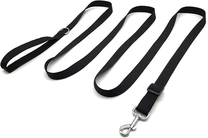 10FT Adjustable Dog Leash, Nylon Dog Leashes for Medium Large Dogs (Black)