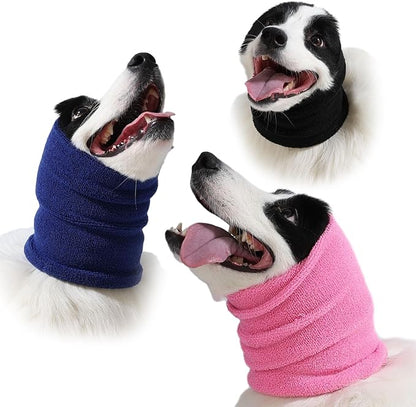 3 Pack Bundle (S, M, L) Dog & Cat Calming Band Cat Anxiety Relief Cover,Double Layer Thickened Elastic Neck Band Ear Muffs for Anxiety Relief/Noise Protection,Grooming,Thunder,Fireworks