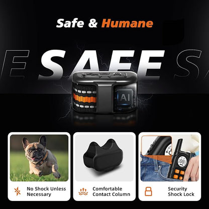 Tiniest Dog Shock Collar, Lightest Dog Training Collar with Remote for Small Dogs 5-15lbs & Medium Large Dogs/Puppies, Waterproof, Rechargeable, 1300ft Range (Orange&Ultra Tiny)