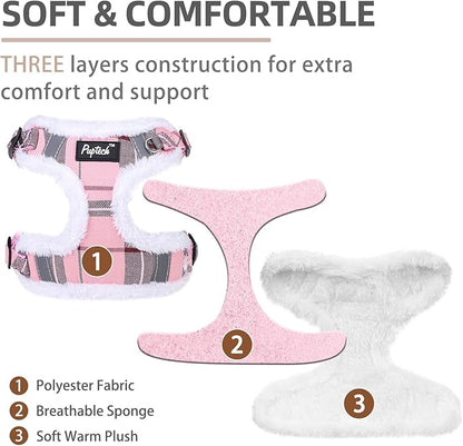 PUPTECK Dog Harness and Leash Set Medium Sized, Step in No Pull Adjustable Puppy Cat Harness Reflective Pet Vest