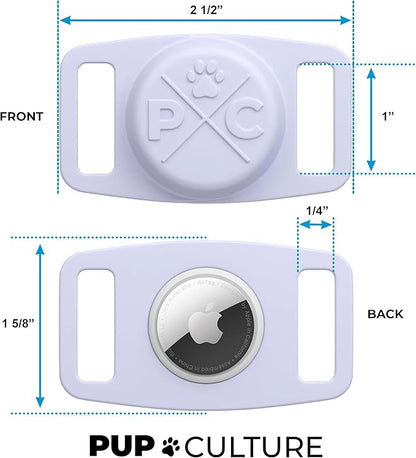 Pup Culture AirTag Collar | Protective Dog AirTag Holder - Track Pets Using Apple AirTag Technology
