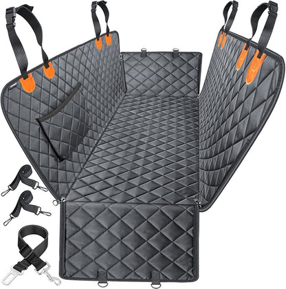 URPOWER Dog Car Seat Cover for Pets 100% Waterproof Seat Cover Hammock 600D Heavy Duty Scratch Proof Nonslip Durable Soft Back Seat Covers for Full Size Trucks