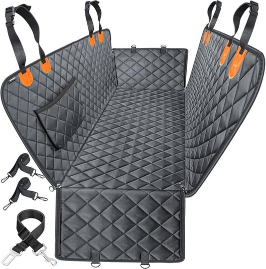 URPOWER Dog Car Seat Cover for Pets 100% Waterproof Seat Cover Hammock 600D Heavy Duty Scratch Proof Nonslip Durable Soft Back Seat Covers for Full Size Trucks