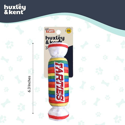 Huxley & Kent Funny Dog Toy w/Squeaker – Power Plush Squeaky Dog Toys for Small Dogs – Durable Small Stuffed Animal for Indoor Play & Fetch - Tiny Tuff Farties