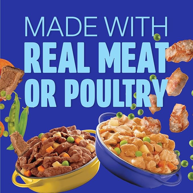 Cesar Wholesome Bowls Adult Wet Dog Food, Chicken, Carrots, Barley & Green Beans Recipe and Beef, Chicken, Purple Potatoes & Carrots Recipe Variety Pack, Wet Food for Dogs, 3 oz., 6 Count