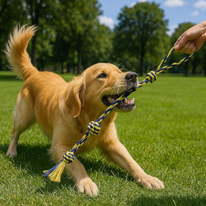 PAWPOURRI Dog Rope Toys for Medium and Large Dogs | Strong Cotton Rope Set for Chewing, Teething Comfort, Tug Play and Daily Interactive Activities | (2 pcs Dog Toys Combo)