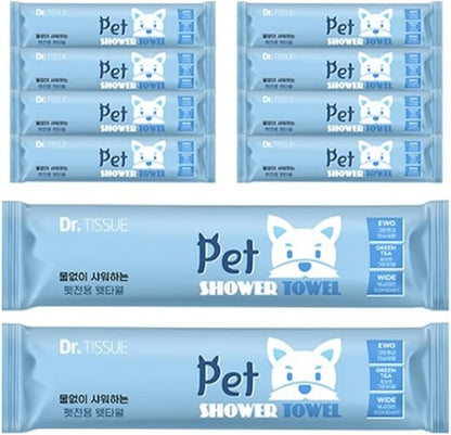 Extra Large Size - 20.5" x 12.6" Pet Wipes | Individually Packaged | Paw Wipes | Hypoallergenic | Grooming | Bathing | Green Tea Scented Deodorizing | Tear Stain | All Purpose Bath Wipes | 10 Counts