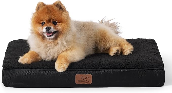 Bedsure Dog Bed for Small Dogs - Comfy Flat Puppy Beds with Removable Washable Cover, Orthopedic Egg Crate Foam Pet Mat, Suitable for Pet Up to 15 lbs