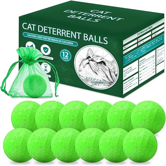 iALTERLL Cat Repellent Outdoor to Keep Cats Away (12Pack) Natural Peppermint Oil Cat Deterrent Outdoor and Indoor Green