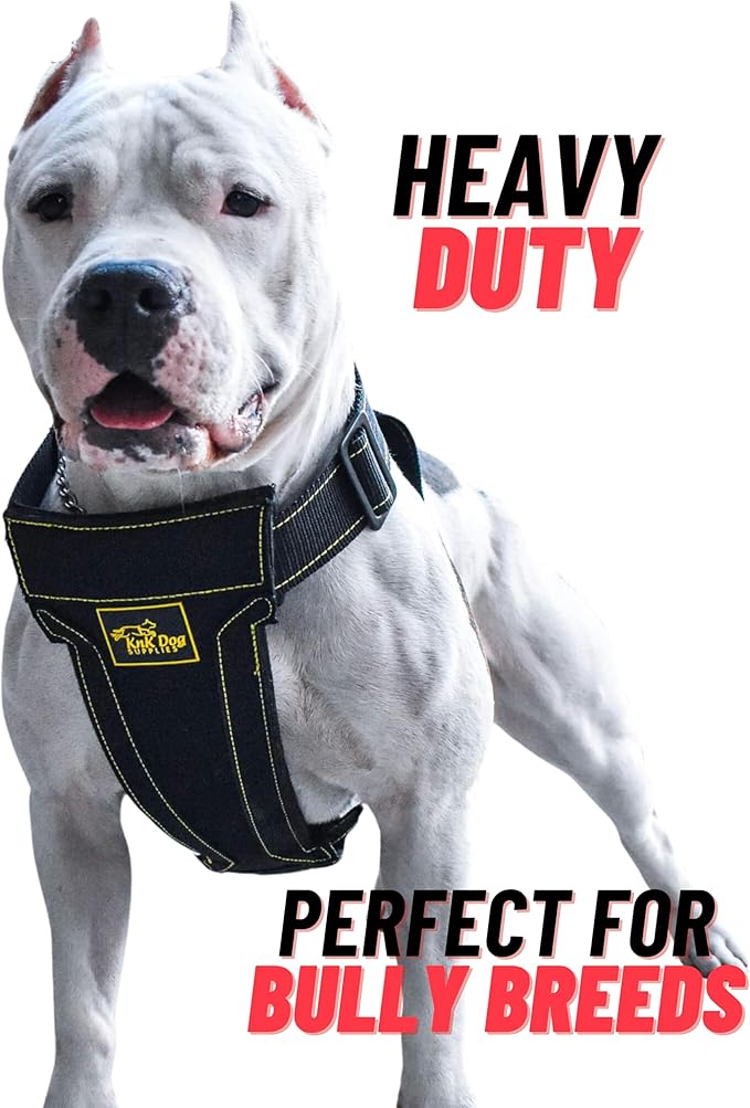 KNK, Heavy Duty Dog Harness for Pitbulls, Bullies & Large Breeds – No Pull, Ultra Durable, Soft Padded Chest, Metal Leash Attachment