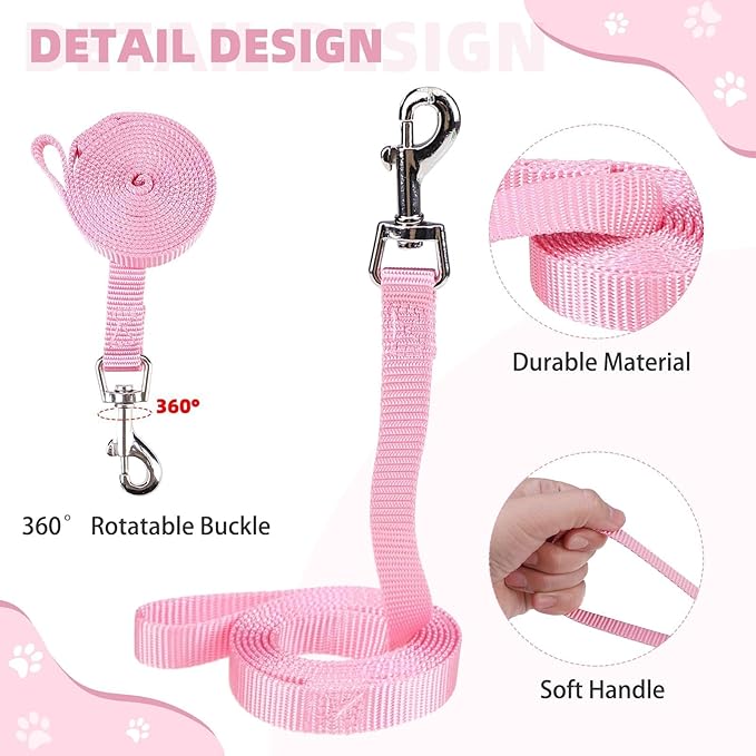 KOOLTAIL Dog Harness and Leash Set for Small Medium Dogs, Step in No Pull Soft Mesh Dog Harness Comfort Padded Pet Vest, Adjustable Reflective Easy Walking Puppy Cats Harness Training, Watermelon S