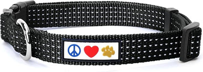 Pawtitas Reflective Dog Collar Adjustable Dog Collars for Small Dogs Puppy Collar Extra Small Dog Collar Black Dog Collar