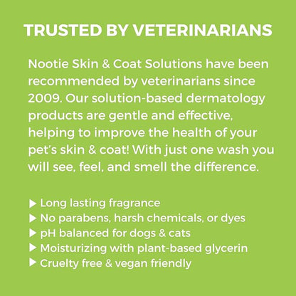 Nootie - Oatmeal Pet Shampoo for Sensitive Skin - Revitalizes Dry Skin & Coat - Natural Ingredients - Gentle Shampoo - Cleans & Conditions