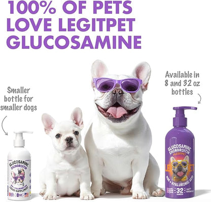 Liquid Glucosamine for Dogs Bacon Flavour with Chondroitin, MSM & Hyaluronic Acid K9 Supplement Hip and Joint Formula Advanced Mobility Joint Pain Relief Senior Advanced Supplement for All Breeds