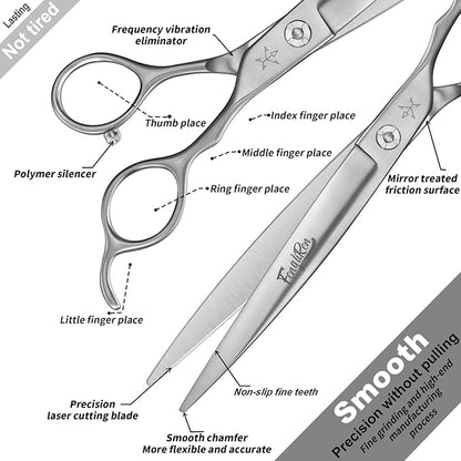 High-end Professional Dog Grooming Scissors Pet Grooming Shears 7.5 Inches Extremely Very Sharp Made Of Stainless Steel Alloy By Hand For Dog Cat Groomer