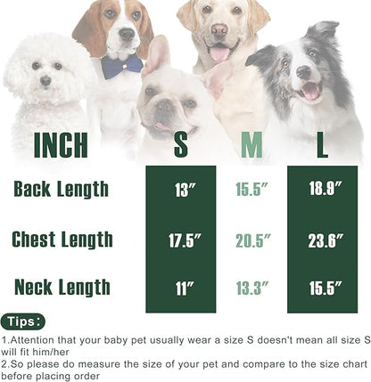 KAROKU Dog Sweater, Classic Turtleneck Knitted Striped Dog Sweaters, Warm Sweater for Winter, Soft Christmas Sweaters for Boy Girl, Dogs Clothes for Small/Medium Cats, Doggys (Green, Large)