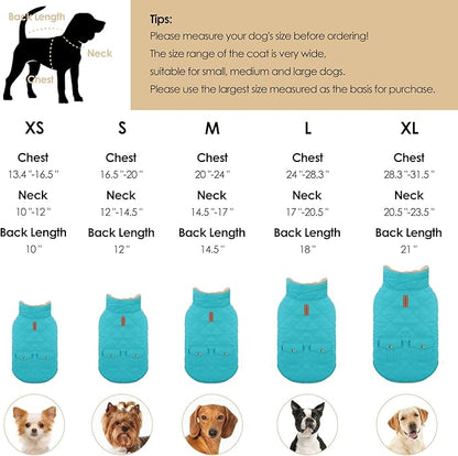 Dog Winter Jacket for Extra-Large Dogs, Pet Windproof Cold Weather Coats, Pets Clothes Snow Jacket, Golden Retriever, Labrador Retriever, Husky, Blue XL