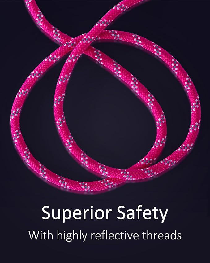 Long Dog Leash for Dog Training 100FT, Heavy Duty Dog Lead for Large Medium Small Dogs Outside Walking, Playing, Camping, or Yard,Hot Pink
