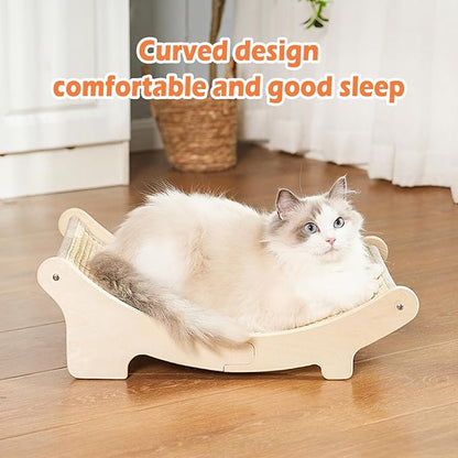 UUig Cat Scratcher Sisal Cat Scratching Bed 19.6 inches Cat Scratch Chair Hammock Lounge Cat Scratcher for Indoor Cats Scratching Post Lounger