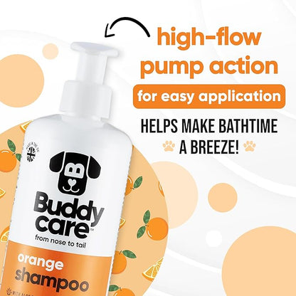 Orange Dog Shampoo by Buddycare | with Aloe Vera and Pro Vitamin B5 (50.72oz)