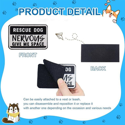 2 PCS Service Dog Patches Removable Tactical Hook Loop Embroidered in Training Patch Do Not Pet Working Dog Patch for Vest Harnesses Collars Leashes