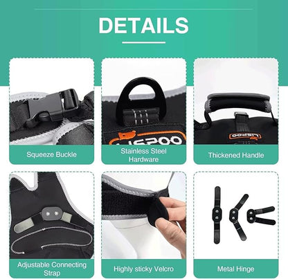 Dog Knee Brace for ACL/CCL Injuries,Torn Ligament,Pain Relief,Joint Warmth,Luxating Patella - Rear Leg Support,Black,Upgraded,Right Legs,Customized