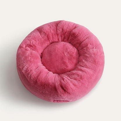 UnHide Floof Pet Bed - Small (23" x 8") - Extra Soft Dog Bed - Removable Faux Fur Cover - Machine Washable - Helps Ease Pet Anxiety & Provides The Perfect Sleep - Pink