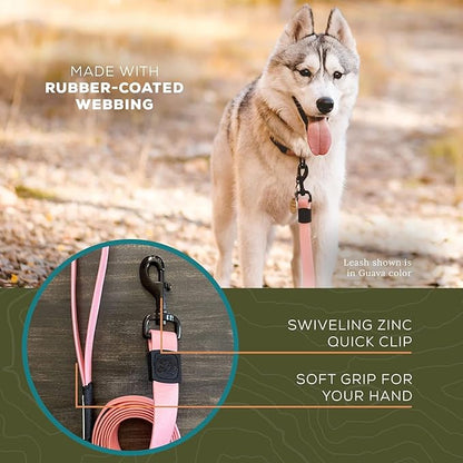 Wilderdog Waterproof Dog Leash - Repels Water & Dirt - Guava
