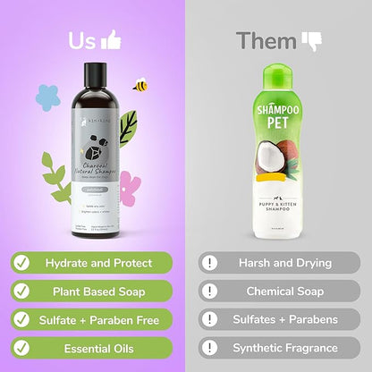 kin+kind Organic Dog Shampoo Itchy Skin Relief – Natural Dog Shampoo for Dry, Sensitive Skin – Moisturizing Formula with Coconut Oil, Olive Oil & Avocado Oil – Grooming Supplies – Made in USA 12 fl oz