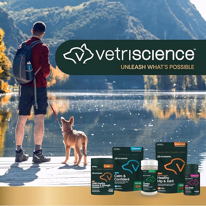 VetriScience Calm & Confident Chews, Composure Clinically Tested Calming and Anxiety Supplement for Dogs, Reduce Stress and Fear, Ideal for Thunderstorms, Fireworks and Travel, Chicken, 120 Count