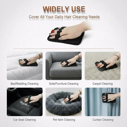 Pet Hair Removal Glove, Reusable Pet Hair Removal Tool Snug 4-Finger Fit Breathable – Magic Grooming Brush for Cats & Dogs, Electrostatic Pet Hair Remover for Laundry, Carpet, Couch & Curtains