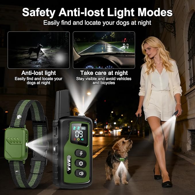 Ultimate Shock Collar for Dogs, 4500FT Dog Training Collar with Remote & IP68 Waterproof Electric Dog Collar with 3 Training Modes, Innovative Safer Light, Rechargeable E-Collar for All Breeds