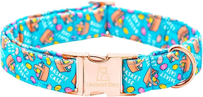 Lionheart glory Easter Dog Collar Colorful Collar for Large Dog Collars Easter Egg Print Dog Collars Spring Female or Male Pet Gift Adjustable Heavy-Duty Pet Collar Holiday