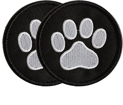 TACVEL 2 Pieces Dog Paw Tactical Patches Military Uniform Emblem Patches, Embroidered Applique Hook & Loop Patch for Caps, Backpacks, Clothes, Vest, Military Uniforms, Tactical Gears Etc