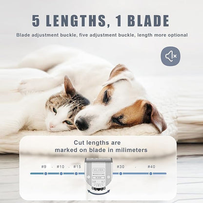 3PCS 5 in 1 Replacement Blades Compatible with Wahl Bravura Clipper Chromado，Creativa，Figura Dog Clippers for Dogs Grooming (5in1/3Pack)
