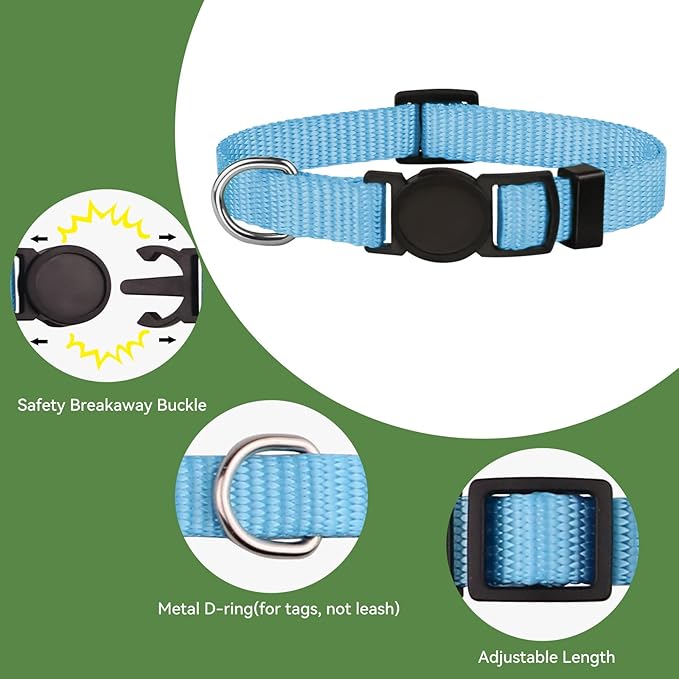 20 PCS Puppy Collars for Litter,Puppy Collars for Small Puppies,Nylon Breakaway ID Collar Whelping Litter Collars(S)