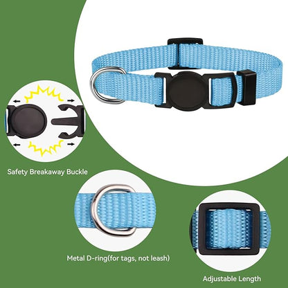 20 PCS Puppy Collars for Litter,Puppy Collars for Small Puppies,Nylon Breakaway ID Collar Whelping Litter Collars(S)