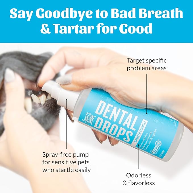 SKOUT'S HONOR Fresher Breath Advanced Dental Drops - Fights Plaque and Tartar, Freshens Breath Fast, No Brushing Required, 4oz
